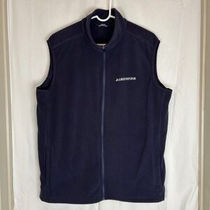 Lands' End Outfitters Greystone Fleece Vest Mens Size L Full Zip‎ Sleeveless
